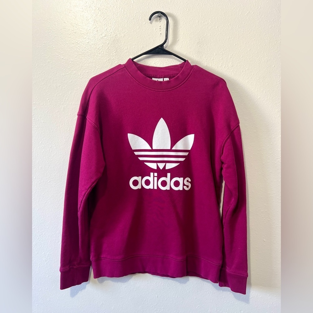 Adidas Original Logo Trefoil French Terry Crewneck Sweatshirt - XS - Picture 5 of 10